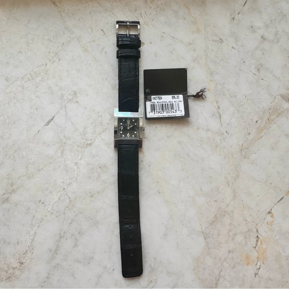 Gucci Black Leather Watch